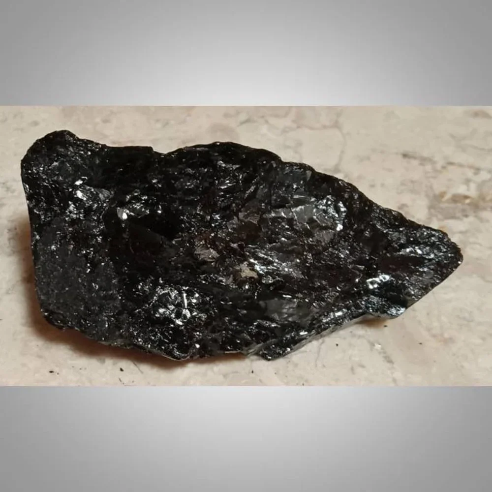 Black TOURMALINE stone chunk healing : protection chakra 07